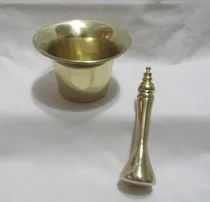 Comprar Antiguo Mortero Sólido Bronce Con Pilón Sólido Bronce (6915)