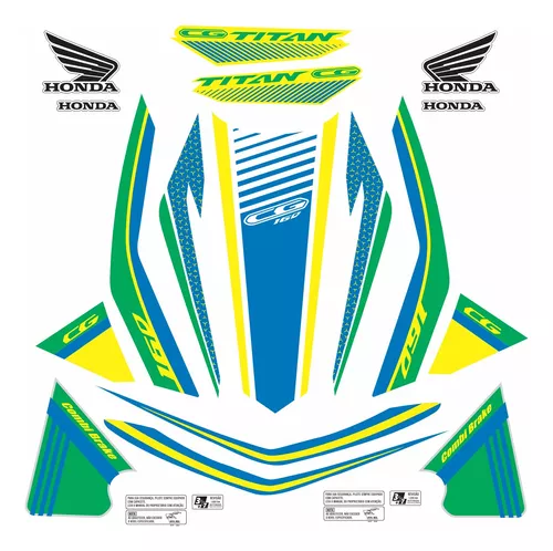 Kit Adesivo Honda Fan Cg 160 2015-20 Família Do Grau Premiu