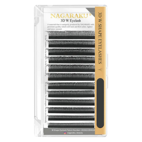 Extensões de cílios Nagaraku Mix W 3D preto com curvatura de tipo C x unidade