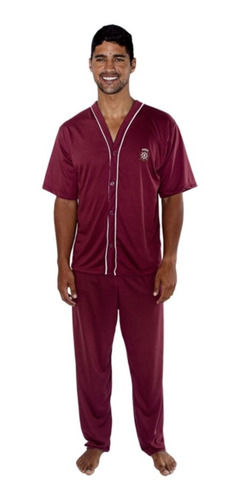 Imagem 3 de 8 de Kit 2 Pijamas Meia Manga Curta Botão Calça Inverno Adulto
