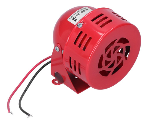 Sirena De Alarma Con Motor Eléctrico Ms190, Mini Berma Roja