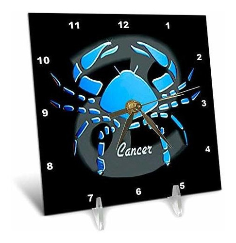 3drose Cancer - Reloj De Escritorio Con Signo Del Zodiaco, 6