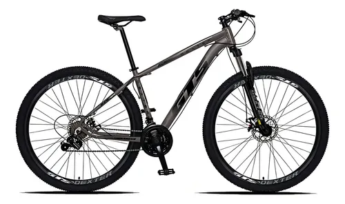Bicicleta Aro 29 Gts Dexter 24 Velocidades Freio A Disco Cor Grafite Com Preto Tamanho Do Quadro