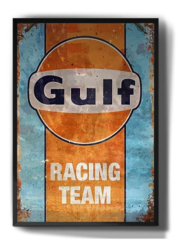 Quadro Decorativo Vintage Gulf Racing Team Patrocinio