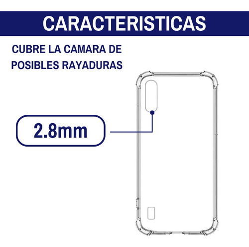 Imagen 3 de 4 de Funda Transparente Reforzada Tpu Para Samsung A01 A51 A71