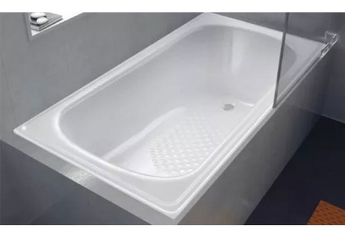 Bañera Piazza Esmaltada 150x70x36 Para Embutir Acrilico Color Blanco