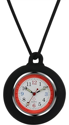 Reloj De Enfermera Con Cubierta De Silicona  Negro Para Hom