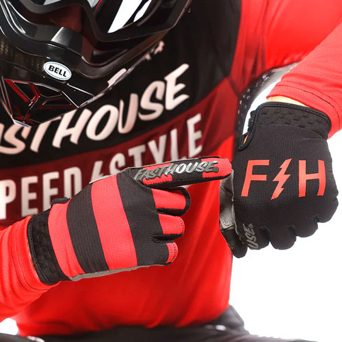 Luva Motocross Fasthouse Mx Speed Style Cor Vermelho Tamanho M