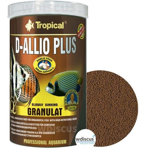 Tropical D-allio Plus Granulat 600g - Ração Alho P/ Peixes