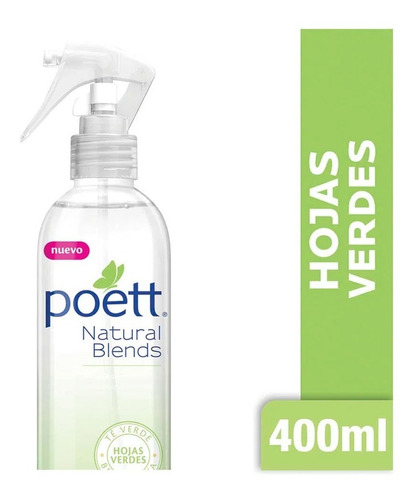 Imagen 1 de 5 de Poett Desodorante Ambiente Natural Blends Hojas Verdes 400ml