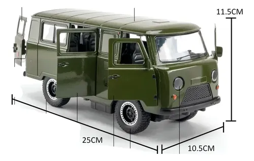 Uaz-452 Bukhanka Russo Kultowe Minibus 1/18 25cm Kombi | MercadoLivre