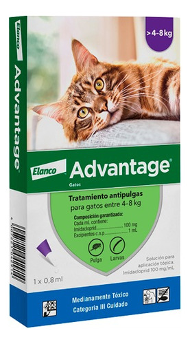 Advantage Gatos De 4 - 8 Kg 