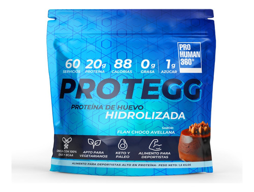 Protegg, Prohuman360°, Proteina De Huevo Hidrolizada. 0 Gras