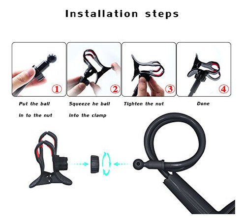 Soporte Celular Auxo-fun Universal, Flexible Brazo, Clip
