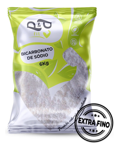 Bicarbonato De Sódio Extra Fino Puro 6kg - P&p
