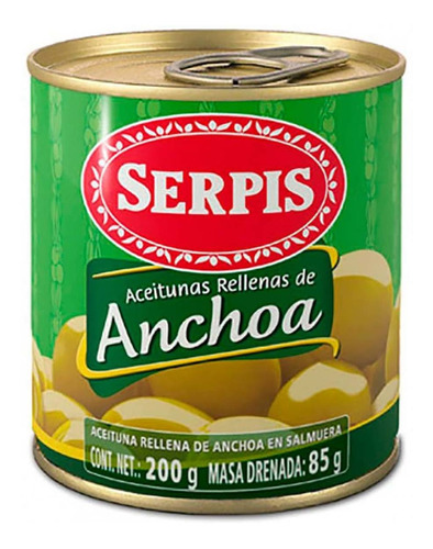 Aceitunas Serpis Rellenas De Anchoa 200g