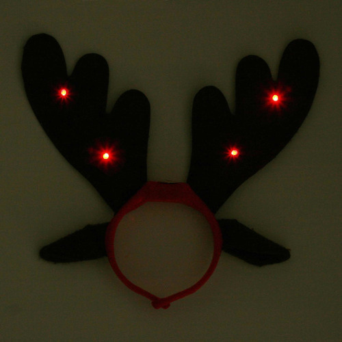 Imagen 2 de 2 de Vincha Reno Navidad Con Luces