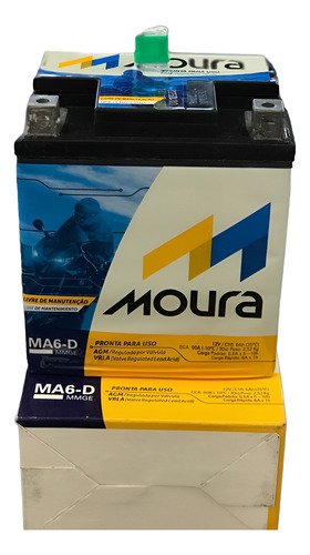 Bateria Moura Moto 12v6a Honda Nx400 Twister Xtz 250 Tornado
