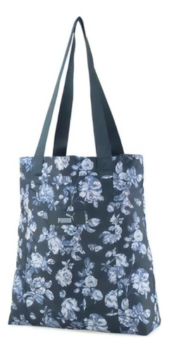 Bolsa Puma Casual Core Pop Shopper 12 L Mujer Color Azul Diseño de la tela Floreado