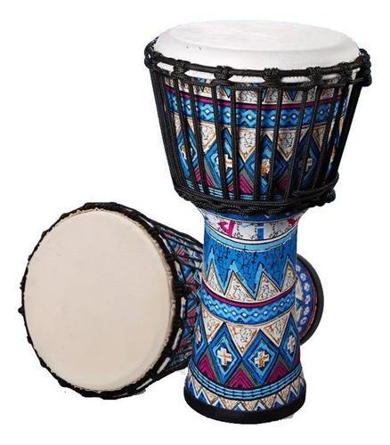 Tambor Africano Portátil Con Patrones African Art E Djembe