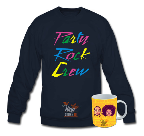 Poleron Polo + Taza, Party Rock Crew, Himno De Fiesta Rock, Lmfao, Musica / The King Store