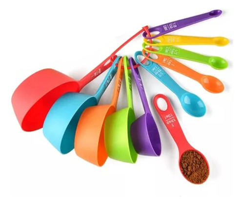 Set De Cucharas Y Tazas Medidoras X12 Unid Reposteria Cocina