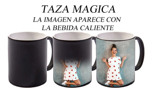 Imagen 3 de 5 de Taza Magica Personalizada Cambia Color Con Agua Caliente