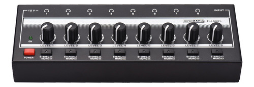 Miniamplificador Con Adaptador De Corriente De 8 Canales Par
