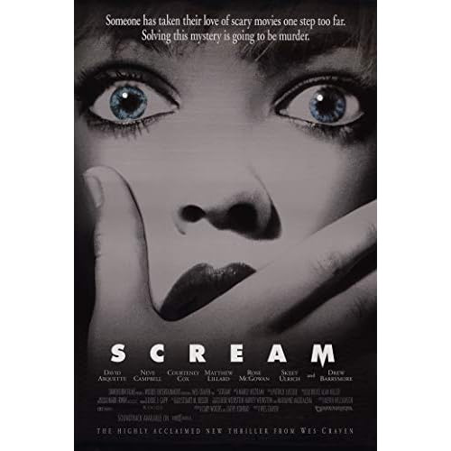 Póster De Película Scream De 1996, 12x18 Pulgadas (30...
