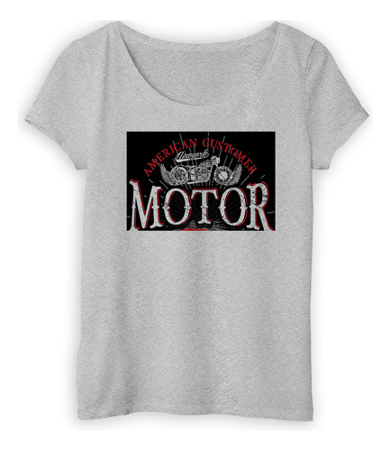 Remera Mujer Vehiculos Motor American Custom Moto M1