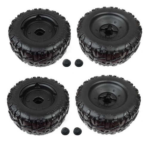 Power Wheels F-150 Left & Right Wheel (tire) Set Of 4 Wh Aah