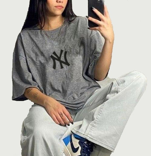 Playeras Yankees Ny Dama Oversize