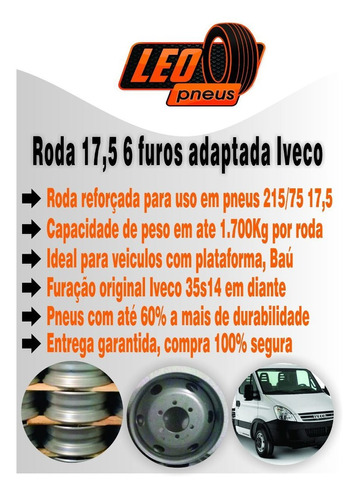 Roda 17/5 Iveco Daily 35s 14 Rodagem Simples