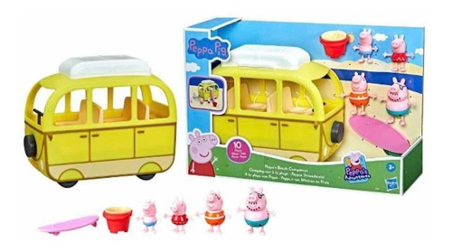 Peppa Pig Campervan Pepa Beach Accesorios Y 4 Personajes