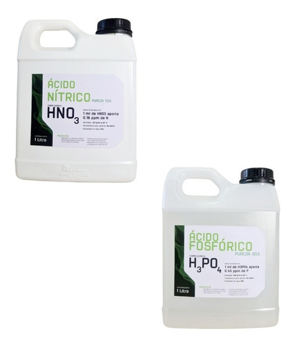 Acido Fosforico 85% 1l + Acido Nitrico 55% 1l Hidroponia