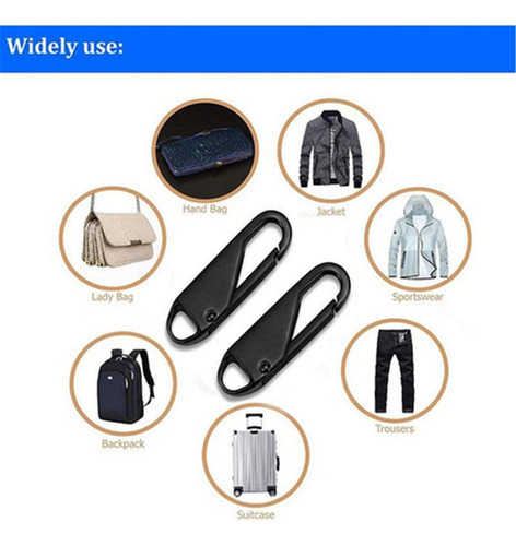 A 10-pack Zipper Puller Replacement Zipper Slider Kit