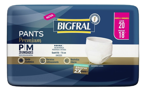 Imagem 2 de 6 de Kit Roupa Íntima Descartável Bigfral P/m L 20 P 18 - 80 U