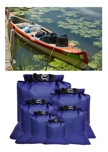 6x Juego De Bolsas Secas Impermeables Sacos Secos Azul Azul