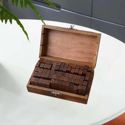Kit De Carimbos De Letras E Números Com Roteiro Regular