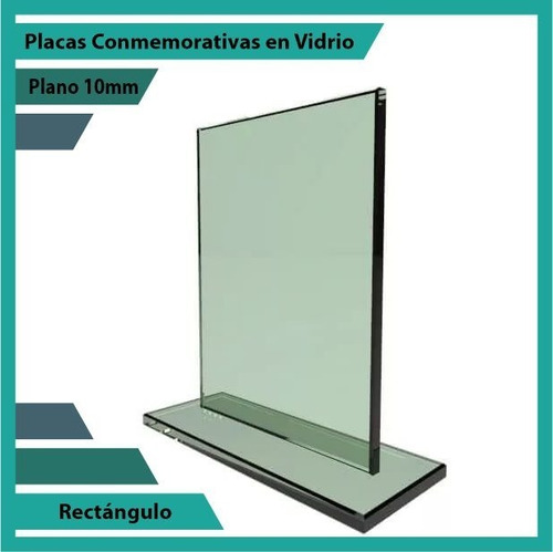 Trofeo En Cristal Referencia Rectangulo Pulido Plano 10mm