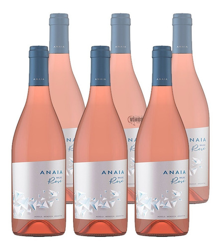 Vino Anaia Malbec Rosé 750 Ml Caja X6 Unidades