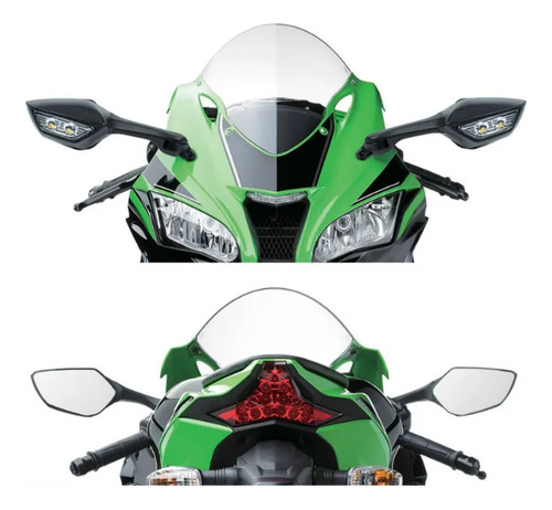 Par Espelho Retrovisor Zx10 Zx10r 2017 2018 17 18 Retratil