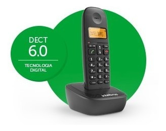 Imagem 2 de 4 de Ramal Telefone Sem Fio Intelbras Ts 2511 Preto
