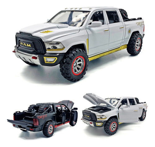 Dodge Ram Trx Miniatura Metal Coche Con Luces Y Sonido 1:32