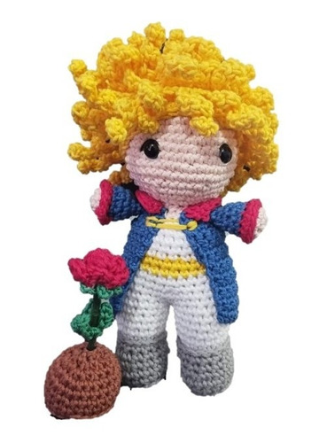 Principito Con Su Rosa. Tejidos A Crochet 