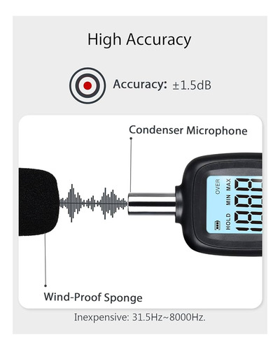 Sonómetro Pro Medidor De Ruido Con Bluetooth - Wintact Wt85b