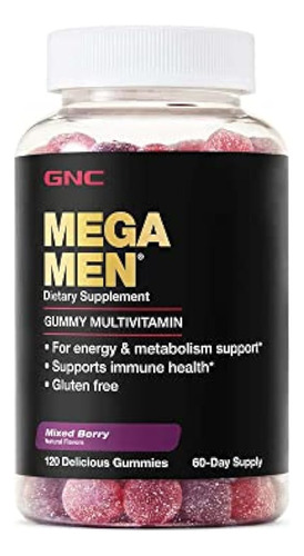 Gnc Mega Men Gummy Multivitamin | Apoya La Energía, El Metab