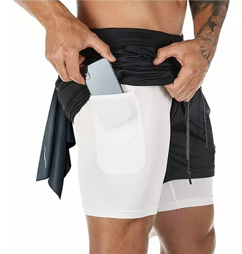 Short Deportivo Hombre Con Bolsillos Gimnasio,enviar Toalla