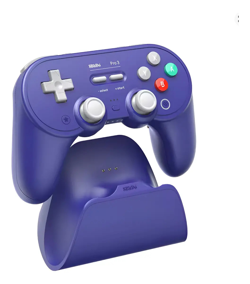 Joystick Sem Fio 8BitDo Pro 3 Roxo Bluetooth Para Nintendo Switch e PC