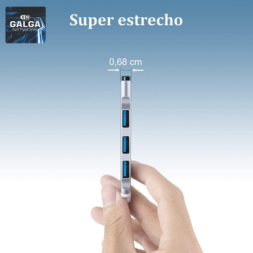 Imagen 5 de 10 de Adaptador Hub Mini Usb 3.0 A 4 Puertos Usb 4-1 Multiplicador